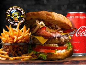 Baita Burguer Clássico + Acompanhamento + Refri 350ml  GRÁTIS