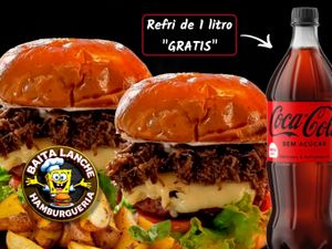 Combo 2 BURGUER COSTELA DESFIADA + 2 Acompanhamento + Refri 1L GRÁTIS