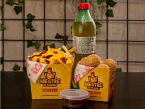 Combo Queridinhos - Batata c/ Bacon e Filezinho (600g) + 15 Churros + Coca 600ml