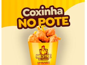 Coxinha Pote P - 500g + Batata ou Polenta 100g + 2 molhos
