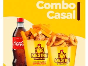 Combo Casal - Filezinho c/ Batata ou Polenta (600g)+ Anéis de Cebola+ Coca 600ml