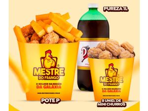 Combo Pra Nós Dois - Filezinho 500g +Batata ou Polenta 100g+ Churros + Pureza 1l