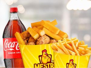 Combo Família - 1kg de Frango c/ Batata ou Polenta + Porção 400g + Coca Cola 2l