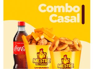Combo Casal - Filezinho c/ Batata ou Polenta (600g)+ Anéis de Cebola+ Coca 600ml