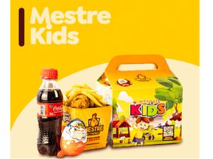 Combo Mestre Kids - Filezinho 100g + Fritas 100g + Molho + Bebida + Kinder Joy