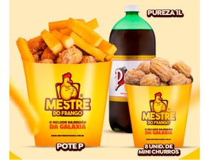 Combo Pra Nós Dois - Filezinho 500g +Batata ou Polenta 100g+ Churros + Pureza 1l