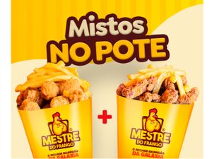 Misto M - Escolha 2 Proteínas (500g cada) + Batata ou Polenta Frita 150g + Molho