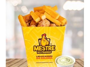Misto M - Escolha 2 Proteínas (500g cada) + Batata ou Polenta Frita 150g + Molho