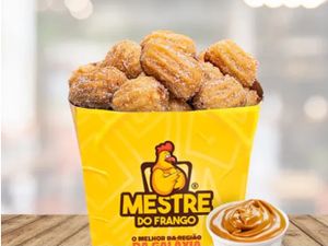 Porção de 15 mini Churros c/ Doce de  leite