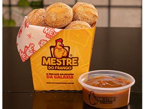 Porção 8 Mini Churros Recheados c/ Doce de Leite