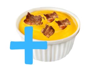 Cobertura de Cheddar e Bacon