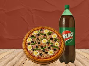 Pizza Média 30cm + Fruki 600ml
