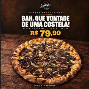 Pizza média de costela