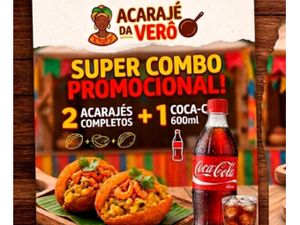 2 Acarajés + 1 Coca cola 600 ml