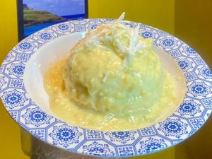 Cuscuz de Tapioca com beijinho