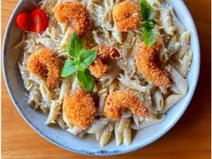 Camarão empanado 4 Queijos