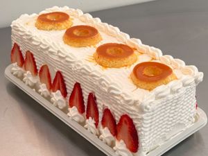 Pudim com Morango