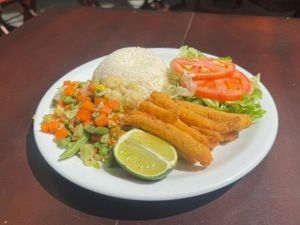 Peixe com legumes