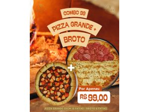 PROMO 99 Pizza Grande Salgada + Broto Doce