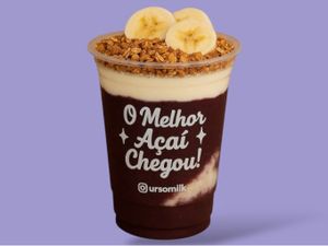 Açaí tradicional  com Granola Tradicional+Banana+Leite Condensado
