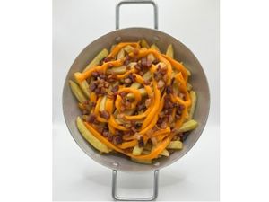 Meia Porção de batata Frita com Cheeder e Bacon