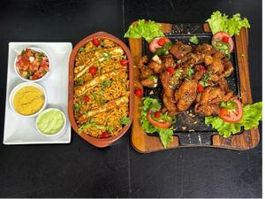 Combo Frango a Passarinho Com Baião de Dois