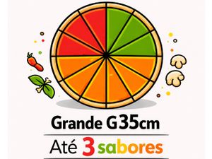 Pizza Grande 35cm  3 Sabores