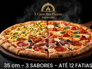 Pizza Grande 35cm  3 Sabores