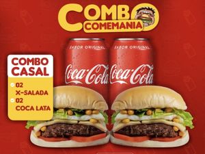 Combo casal (2 X-Salada + 2 Coca Lata 350ml)