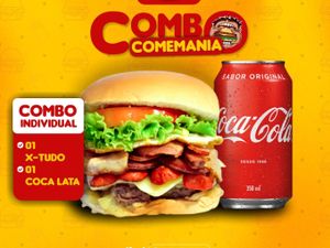 Combo Individual (1 X-Tudo + 1 Coca Lata 350ml)