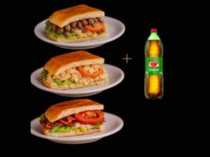 COMBO 3 XIS  E 1 REFRI 1,5L