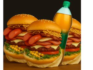 Combo Derek 3.X-TUDO + 1. REFRIGERANTE 2L