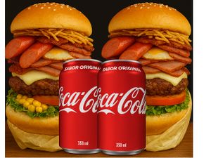 Combo duplo 2.X-TUDO + 2  REFRIGERANTE LATA