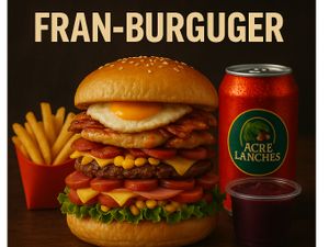 Combo X-Fran-Burguer  Refri. Batata Frita P AÇAI 250ML