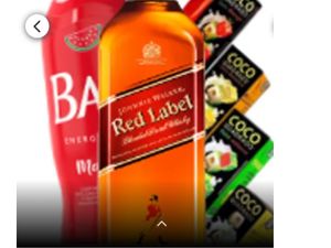 Combo whisky Red Label c/Baly