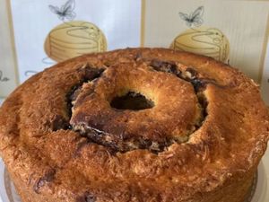 Bolo de ganache com coco