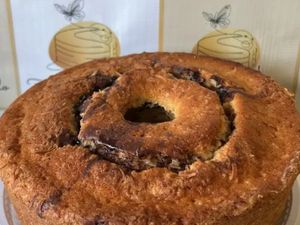 Bolo de ganache com coco