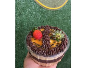 Torta de maracujá com chocolate