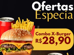 Combo X Burger + Batata frita + refri lata