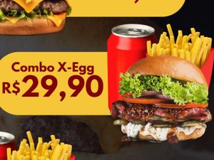 Combo X Egg Picanha + Batata frita + Refrigerante lata.