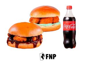 Burger Bbq & Burger Chicken Especial + Coca-Cola 600 ml