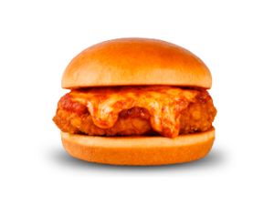 Burger de Coxa e Sobrecoxa à Parmegiana