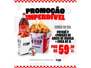 POTE P + COCA 1L + ANÉIS DE CEBOLA