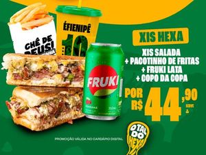XIS HEXA (x salada+refri+copo+fritas)