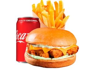 COMBO BURGUER DE CORAÇÃO + BATATA + COCA LATA