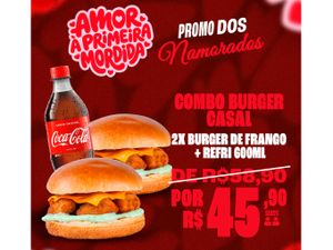 2 BURGUER FRANGO + COCA 600ML