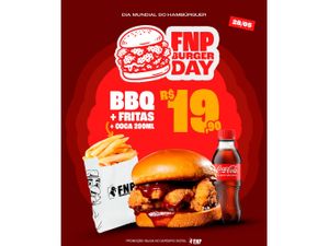FNP Burger BBQ + Batata Frita + COCA 200ML