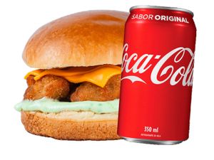 FNP Burger de Frango +  Refrigerante lata