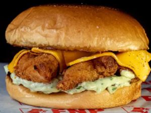 BURGER DE FRANGO + FRITAS