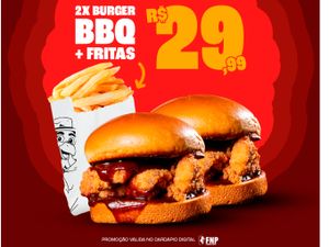 Combo 2 Burguer BBQ + 1 Fritas no saquinho